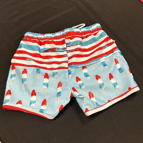 Sassy stitches bomb pop swim trunks made with no netting. - Picture 2 of 2